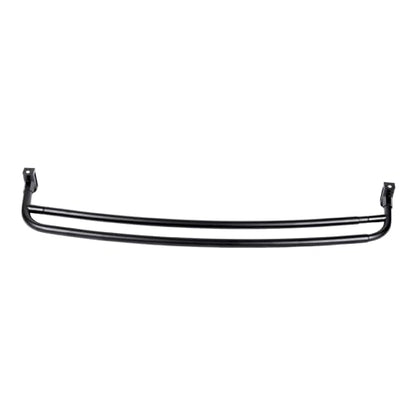 JS Jackson Supplies Double Curved Shower Rod, Metal Construction, Adjustable Between 44 to 70 Inches, Aluminum Rods and Zinc Mounting Hardware, Quality Modern Bathware, Black Finish - color: Black