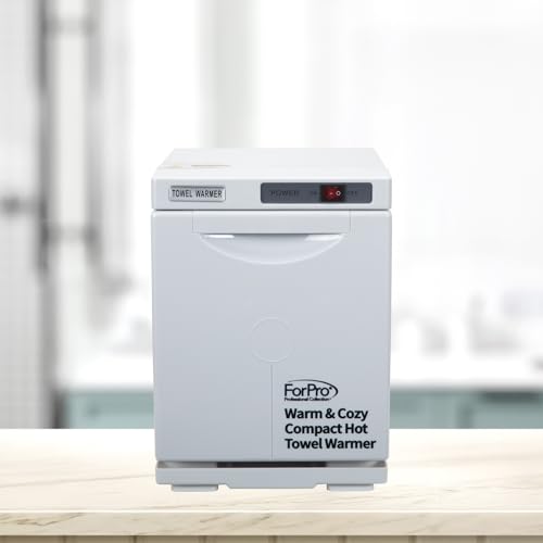 ForPro Warm & Cozy Hot Towel Warmer, Compact 5L Capacity Cabinet, Stainless Steel Rack, White - size: Compact 5L