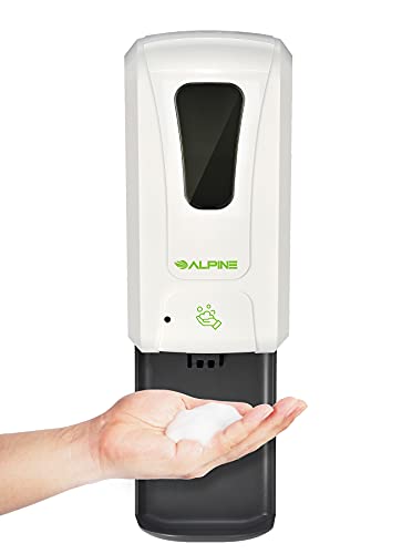 Alpine Automatic Hand Sanitizer Dispenser - Touchless Soap Dispenser with Drip Tray for Restaurant, Hospital, School, Hotel, Kitchen and Bathroom -1200mL Foam - style: Foam w/ Drip Tray