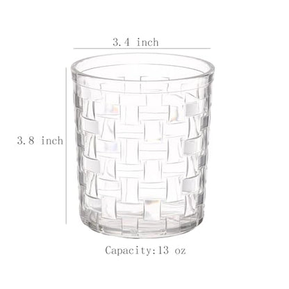 Gaolinci 2 Pcs Bathroom Cups, Clear Acrylic Toothbrush Holder, Tumbler Cup, 13 Oz - color: Clear
