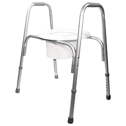 PCP Extra-Wide Raised Toilet Seat and Safety Frame, Two-in-One, Adjustable Height, Elevated Lift Bowl, Wide - size: wide