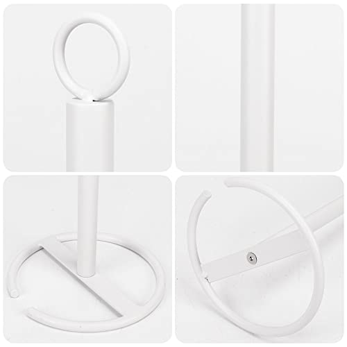 NearMoon Bath Toilet Paper Holder Stand, Freestanding Tissue Paper Storage with Reserve, Space Toilet 4 Rolls Holder for Bathroom/Kitchen Countertop-All Metal (1 Pack, White) - color: White