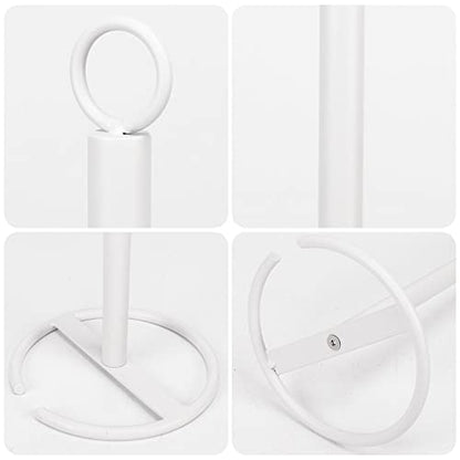 NearMoon Bath Toilet Paper Holder Stand, Freestanding Tissue Paper Storage with Reserve, Space Toilet 4 Rolls Holder for Bathroom/Kitchen Countertop-All Metal (1 Pack, White) - color: White