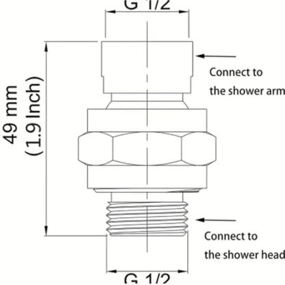 1 Set Shower Connector, Ball Joint Shower Head, Swivel Ball Adapter, Brass Adjustable Shower Arm Extension, Universal Component