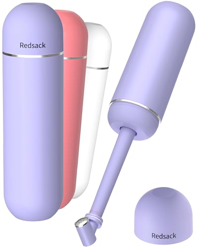 Portable Bidet for Travel & Camping - Manual Squeeze Peri Bottle Handheld | 3 Leak-Proof Seals | BPA-Free | Feminine Hygiene Care | Postpartum | Extendable Sprayer with Nozzle | for Men&Women-Purple - color: Purple