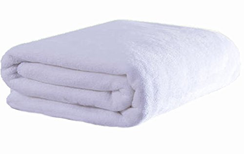 MYLSMPLE Microfiber Bath Towels Bath Sheets Beach Spa Bathroom Towels Extra Large Absorbent Towels(36 Inch X 72 Inch, White) - color: White