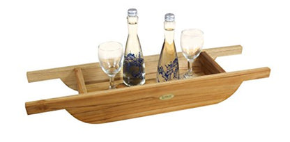 EcoDecors, 29 inch, Bath Tray for Tub, Bath Tub Tray Wood, Bathtub Table, Caddy for Bathtub in Natural Teak - style: 29" Caddy