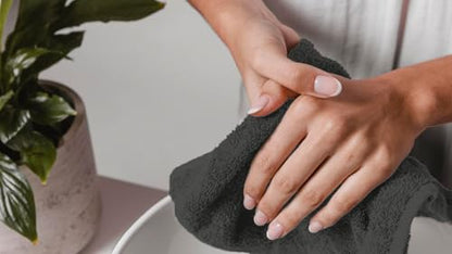 Avalon Towels Gray Washcloths Bulk Pack of 36 (12x12 inches) - 100% Cotton Washcloths & Face Towels - Highly Absorbent & Soft Wash Cloths for Showering, Wash Rags for Body & Face Cloths - color: Grey