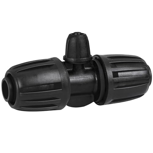 1/2 Inch To 1/4 Drip Irrigation Fittings - 8 Pack Drip Line Irrigation 1/2'' to 1/4'' Barbed Tee Adapter Anti-Drop Lock Nut Barbed Reducer 3 Way Connectors for Drip Irrigation System - size: 1/2" 3 Way Tee