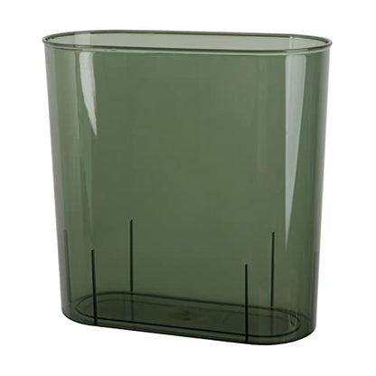 Anyoifax Small Trash Can Slim Garbage Can 3 Gallon Waste Basket, Green | Trash Bin Container for Bathroom, Bedroom, Living Room, Kitchen, Under Desk, Office, Colleg Dorm - color: Clear&Green
