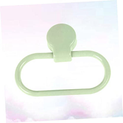 NUOBESTY Self Adhesive Towel Holder Ring No Drilling Abs Towel Rack for Bathroom Kitchen Wall Mount Easy Installation Green