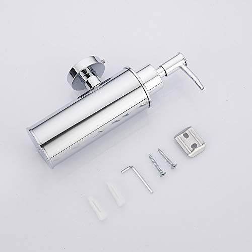 BGL Soap Dispenser Stainless Steel 304 Chrome Wall Mount Liquid and Soap Dispenser for Kitchen and Bathroom - color: Silver