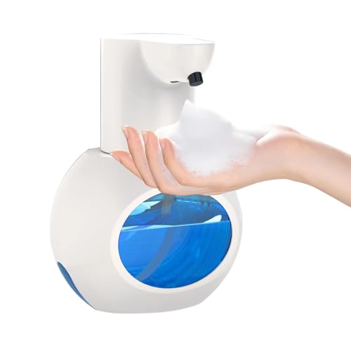 Automatic Foaming Soap Dispenser, 15oz/420ml Smart Hand Soap Dispensers, Touchless Wall Mount with 4-Level Adjustable, Rechargeable Foaming Hand Soap Dispenser for Bathroom Kitchen Office White - color: White