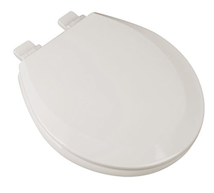 1F1R7-02 Premium Molded Wood Round Toilet Seat with Slow Close Hinge & OSG, Biscuit - color: Biscuit/Linen, style: ROUND