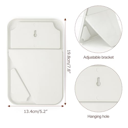 2Pcs Table Desk Vanity 8-Inch Makeup Mirror, Simple Portable Travel Mirror with Stand, Standing and Wall Hanging Dual-use White - color: 2pcs-white