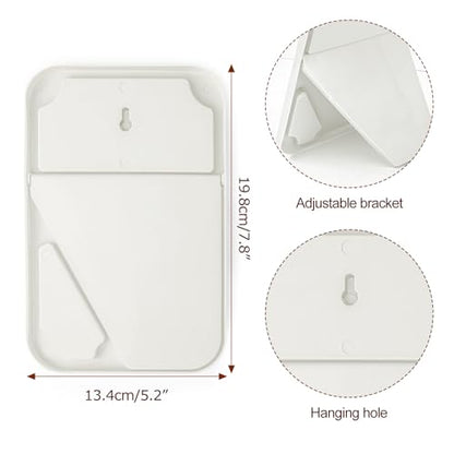 2Pcs Table Desk Vanity 8-Inch Makeup Mirror, Simple Portable Travel Mirror with Stand, Standing and Wall Hanging Dual-use White - color: 2pcs-white