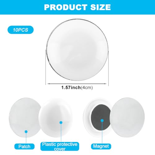 Shower Curtain Weights, Magnetic Shower Curtain Weights, Showers Liner Weight, Curtains Magnets,Rubber Covered Heavy Duty, Work for Drapery, Flag, Tablecloth(Color:White)