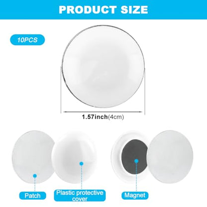 Shower Curtain Weights, Magnetic Shower Curtain Weights, Showers Liner Weight, Curtains Magnets,Rubber Covered Heavy Duty, Work for Drapery, Flag, Tablecloth(Color:White)