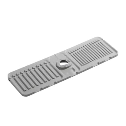 Silicone Mat for Kitchen Sink,5°Slope Fast Self-draining (Grey) | New Fold-able Mat for Kitchen Sink,Keep Countertops Dry,Suitable for Kitchens, Bathrooms, and Other Places with Sinks
