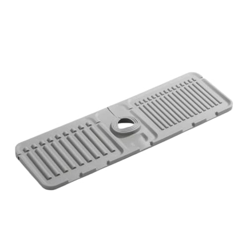 Silicone Mat for Kitchen Sink,5°Slope Fast Self-draining (Grey) | New Fold-able Mat for Kitchen Sink,Keep Countertops Dry,Suitable for Kitchens, Bathrooms, and Other Places with Sinks