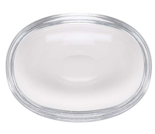Barski Glass Soap Dish - Bar Holder - Tray - - Oval - 5.75" Length - Very Thick Glass - for Bathroom and Shower - Kitchen - Sink - Powder Room - Classic Clear Made in Europe