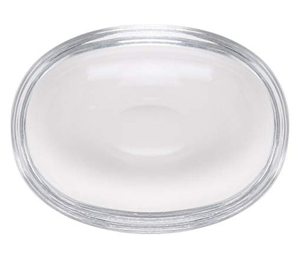 Barski Glass Soap Dish - Bar Holder - Tray - - Oval - 5.75" Length - Very Thick Glass - for Bathroom and Shower - Kitchen - Sink - Powder Room - Classic Clear Made in Europe