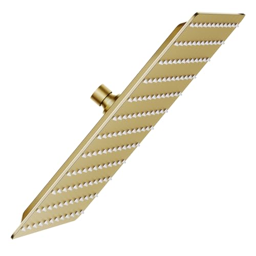 VBFF-Shower Head,rain shower head, 16 inch- Square Shower Head, 1.8 GPM Flow Rate, rainfall showerhead,VBFF10 (Brushed Gold) - color: Brushed Gold, size: 16 Inch