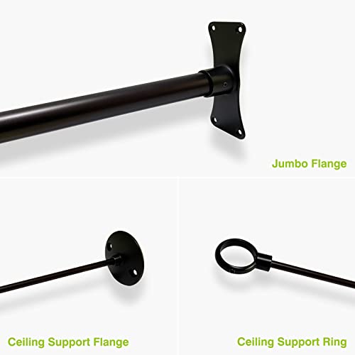 Naiture Neo-Angle Shower Curtain Rod,41-1/2"X26"X41-1/2", Oil Rubbed Bronze | Aluminum, Includes 36" Ceiling Support and Mounting Hardware, Cut to Fit, Permanent Wall Mount, Rustproof - color: Oil Rubbed Bronze, size: 41-1/2" X 26" X 41-1/2"
