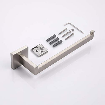 TASTOS Premium Stainless Steel Hand Towel Holder, Square Hand Towel Ring Heavy Duty Wall Mounted Modern Hand Towel Bar for Bathroom Kitchen, Brushed Nickel - color: Brushed Nickel