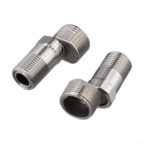 Shower Head Swivel Ball Adapter, Swivel Head Connector, Shower Angle Conversion Component, Fits Fixed, Hand Held & Rain Shower Heads(2PCS) - size: 2PCS