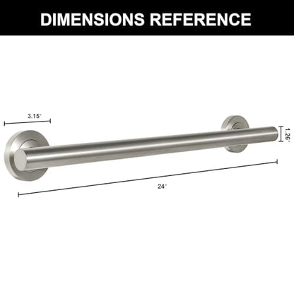 Handle bar (1, Brushed Nickel, 24 Inch) - color: Brushed Nickel, size: 24 Inch