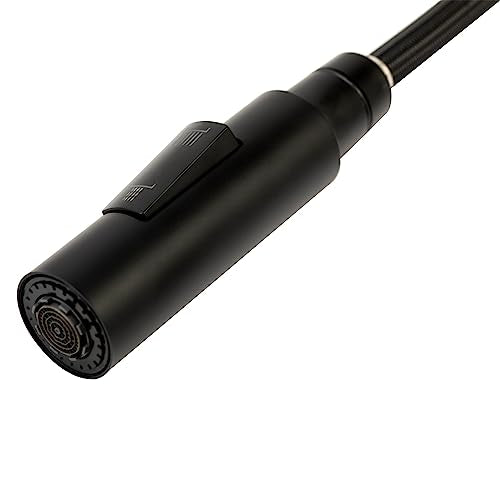 Dura Faucet DF-MK504SLK-MB RV Pull-Down Kitchen Faucet (Matte Black) | High-arc spring pull-down kitchen faucet for RV and camper galleys. Matte Black finish. - color: Matte Black
