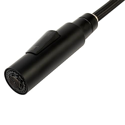 Dura Faucet DF-MK504SLK-MB RV Pull-Down Kitchen Faucet (Matte Black) | High-arc spring pull-down kitchen faucet for RV and camper galleys. Matte Black finish. - color: Matte Black