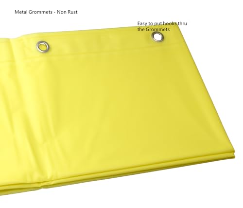 Dependable Industries inc. Essentials Premium 6 Guage EVA Shower Curtain Liner - PVC Free Magnetized Bottom Odorless with Rustproof Grommets (Yellow) - color: Yellow