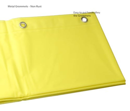 Dependable Industries inc. Essentials Premium 6 Guage EVA Shower Curtain Liner - PVC Free Magnetized Bottom Odorless with Rustproof Grommets (Yellow) - color: Yellow
