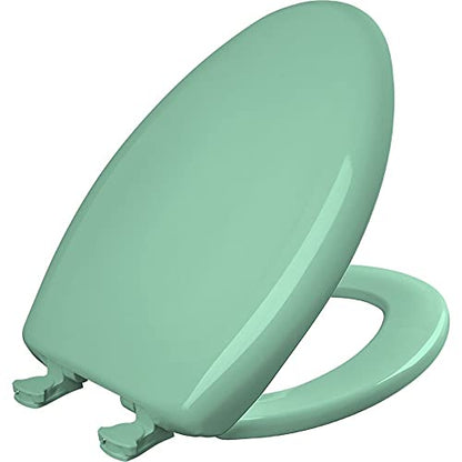 Bemis Classic Colors Slow Close Toilet Seat, Easy Clean Hinges and Durable Plastic Seat, Made in USA, Elongated, Ming Green - color: Ming Green, size: Elongated