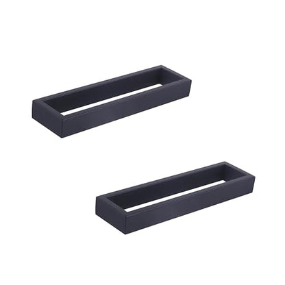 GERZWY Modern Black Towel Holder Stainless Steel Towel Ring for Bathroom Lavatory Wall Mount Contemporary Style 2 Pack HG1716-2BK - color: Black