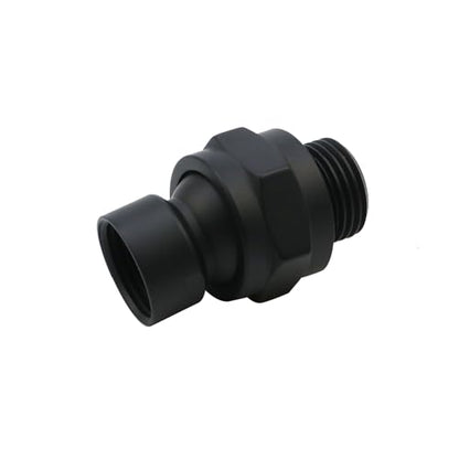 Matte Black Shower Head Swivel Ball 360°Brass Chrome Shower Head Elbow Adapter Adjustable For G1/2 Universal Shower Arm - color: Matte Black