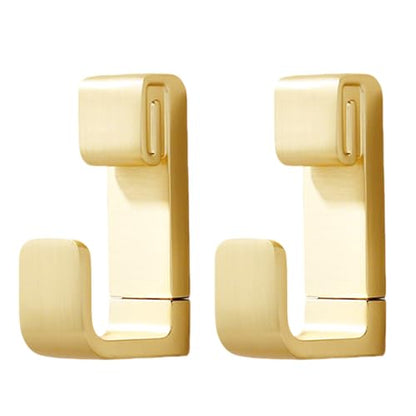 2pcs Coat Hanger Wall Mount Heavy Duty Heavy Duty Coat Hooks Zinc Alloy Robe Hooks Wall Mounted with Screws for Key, Towel, Bags, Cup, Hat (Gold) - color: Gold