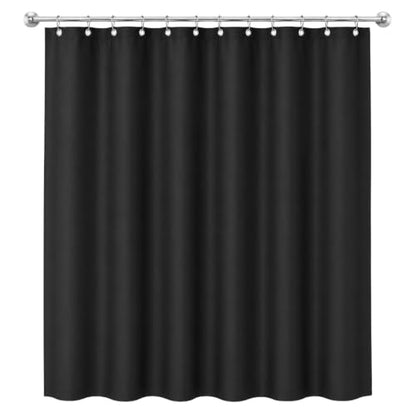 Dependable Industries inc. Essentials Premium 6 Gauge EVA Shower Curtain Liner - PVC Free Magnetized Bottom Odorless with Rustproof Grommets (Black) - color: Black