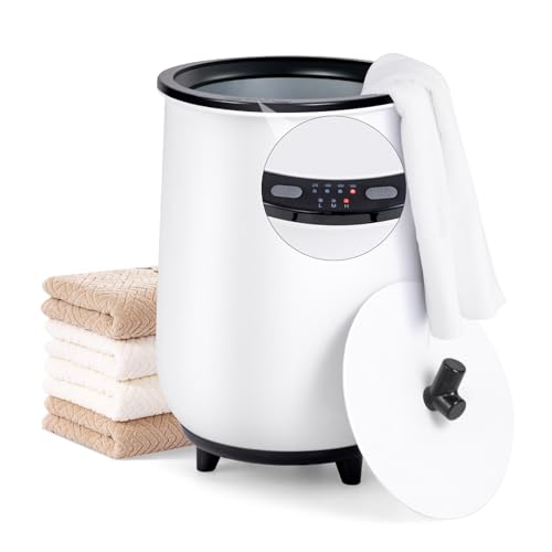 S AFSTAR 23L Towel Warmers for Bathroom - Large Luxury Towel Warmer Bucket with 3 Heat Modes, 4 Timer Settings, Fragrance Disc Holder, Auto Shut Off, Towel Heater for Blankets, Bathrobes (Black) - color: Black