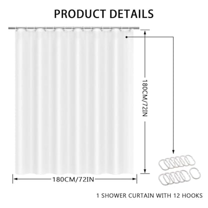 Christmas Shower Curtain 72x72 Inches - Polyester Fabric with Weighted Hem Design, Includes 12 Hooks, Xmas Holiday Bathroom Decor - color: Style-10