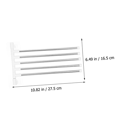UKCOCO Stainless Steel Rotatory Towel Storage Shelf Wall Mounted Bar Bathroom Towel Holder with Punch Installation Scratch Resistant Rack