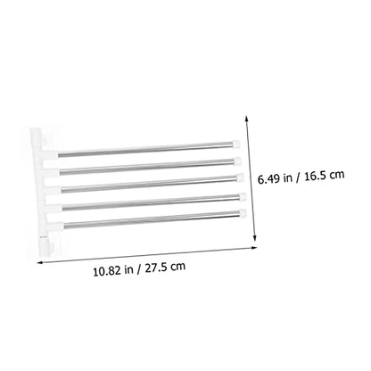 UKCOCO Stainless Steel Rotatory Towel Storage Shelf Wall Mounted Bar Bathroom Towel Holder with Punch Installation Scratch Resistant Rack