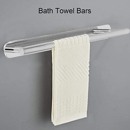 Stainless Steel Self Adhesive Towel Bar, Bathroom Towel Holder Wall Mounted No Drill Installation, Rust Towel Rack for Bath Kitchen Laundry Room (60cm) - size: 60cm