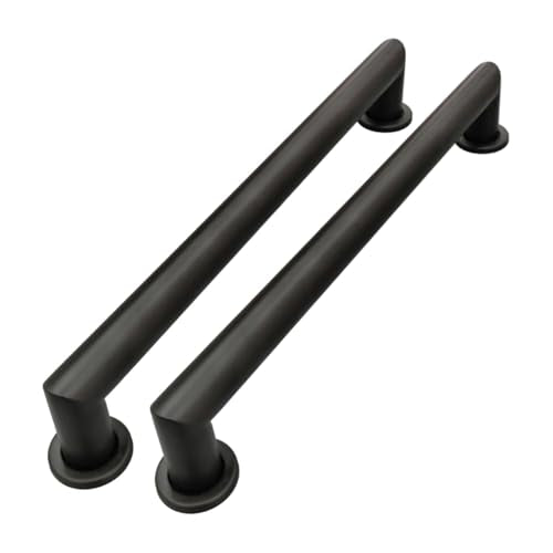 18 Inch Right Angle Grab Bar, Matte Black Shower Handle, 2 Pack | 304 Stainless Steel, Right Angle Modern Design, Fully Welded 1.25" Tube, ADA Compliant Safety Rail - color: Right Angle BLK, size: 18 inch - 1.25 inch Dia
