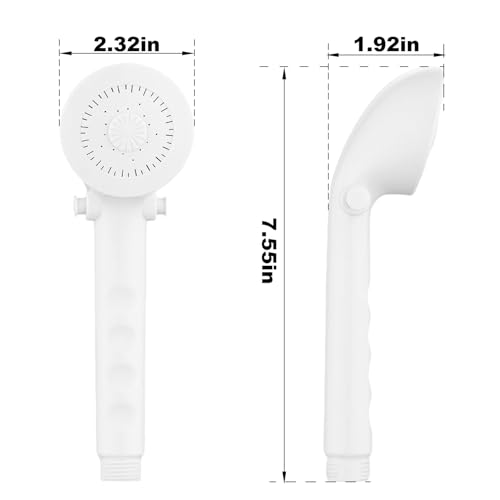 RV Shower Faucet with Shower head and Hose - Non-Metallic RV Shower Kit, On/Off Valve & Diverter, Handheld Shower Replacement for RV,5thWheels,Motorhomes,Travel Trailers,Campers（White） - color: White