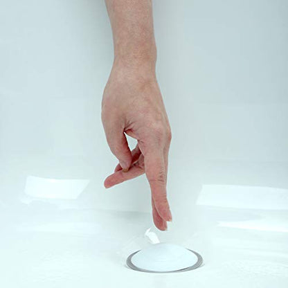 SlipX Solutions Snug Plug Bath Tub Drain Stopper Fits 1.5" Open Drains | Seals Tightly Around Drain, Great For Bathtubs, Easy Push Open/Close Design