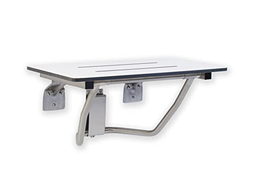 Folding Shower Chair for Elderly and Disabled | ADA Folding Shower Seat Wall Mounted Holds up to 400 lbs | Phenolic Resin Shower Chair for Inside Shower 304 Stainless Steel | 34.5”x16” - size: 34.5 x 16