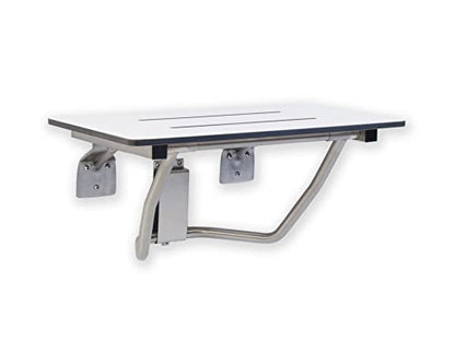 Folding Shower Chair for Elderly and Disabled | ADA Folding Shower Seat Wall Mounted Holds up to 400 lbs | Phenolic Resin Shower Chair for Inside Shower 304 Stainless Steel | 28”x16” - size: 28 x 16
